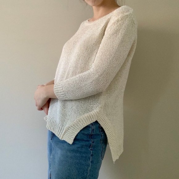 Dorothy Perkins White Glitter Sweater ✨ - Picture 2 of 4